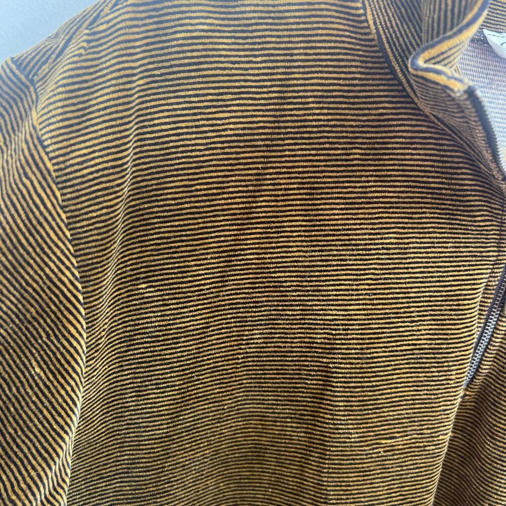 Chaus sport golden brown and black striped men’s shirt medium - Picture 4 of 5